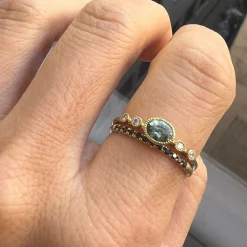 Tomfoolery Green Sapphire Dew Ring Fashion