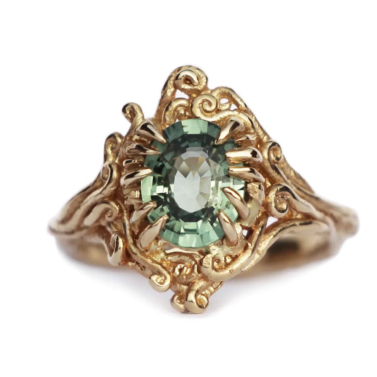 Tomfoolery Green Sapphire Gypsy Cove Ring Clearance