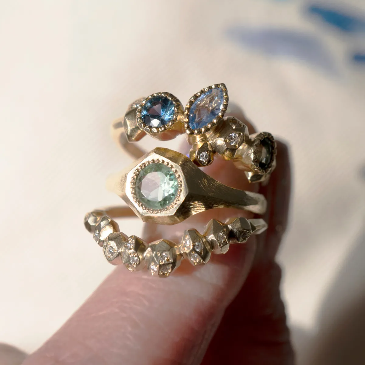 Tomfoolery Green Tourmaline Faceted Signet Ring Best