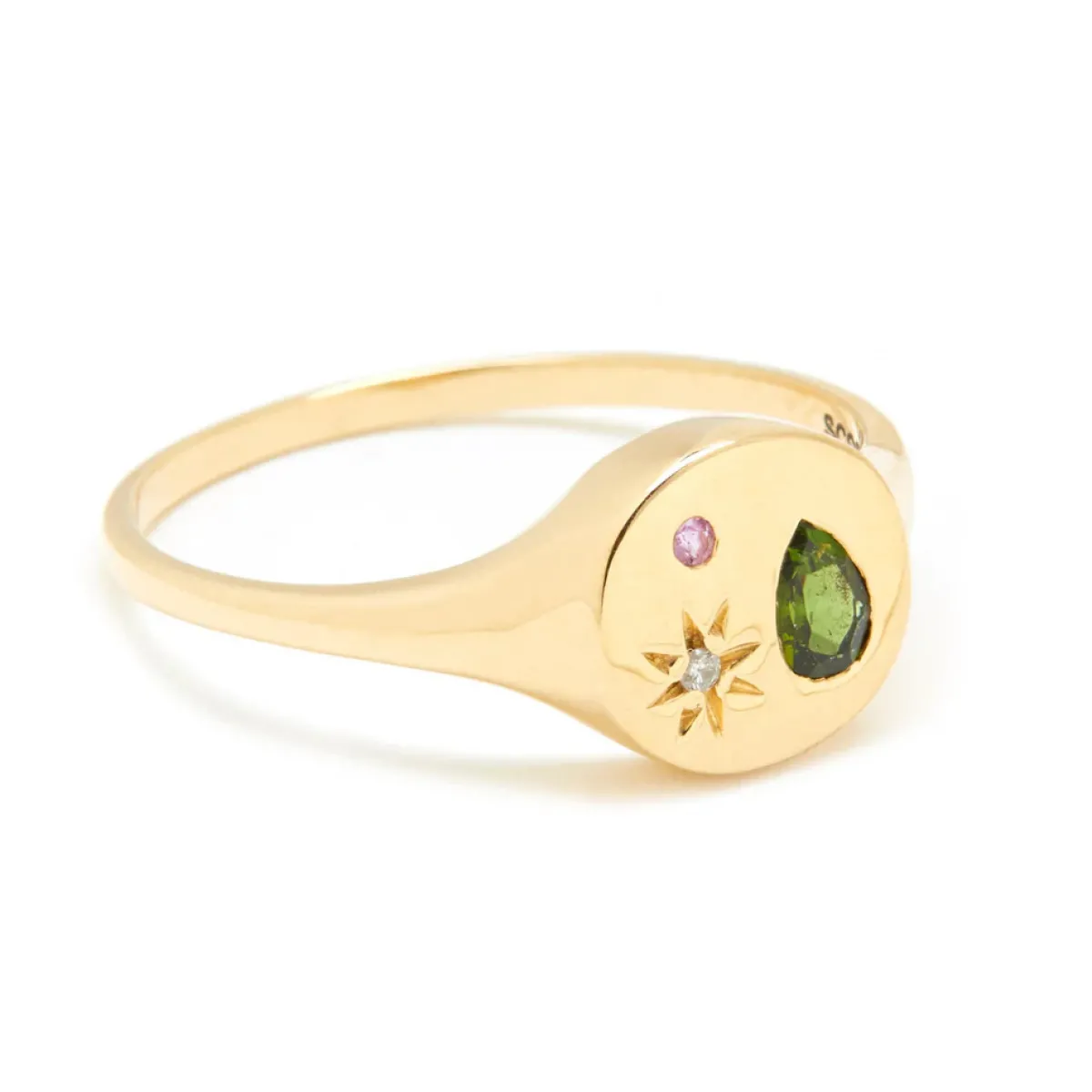 Tomfoolery Green Tourmaline Mini Night Market Signet Ring Best