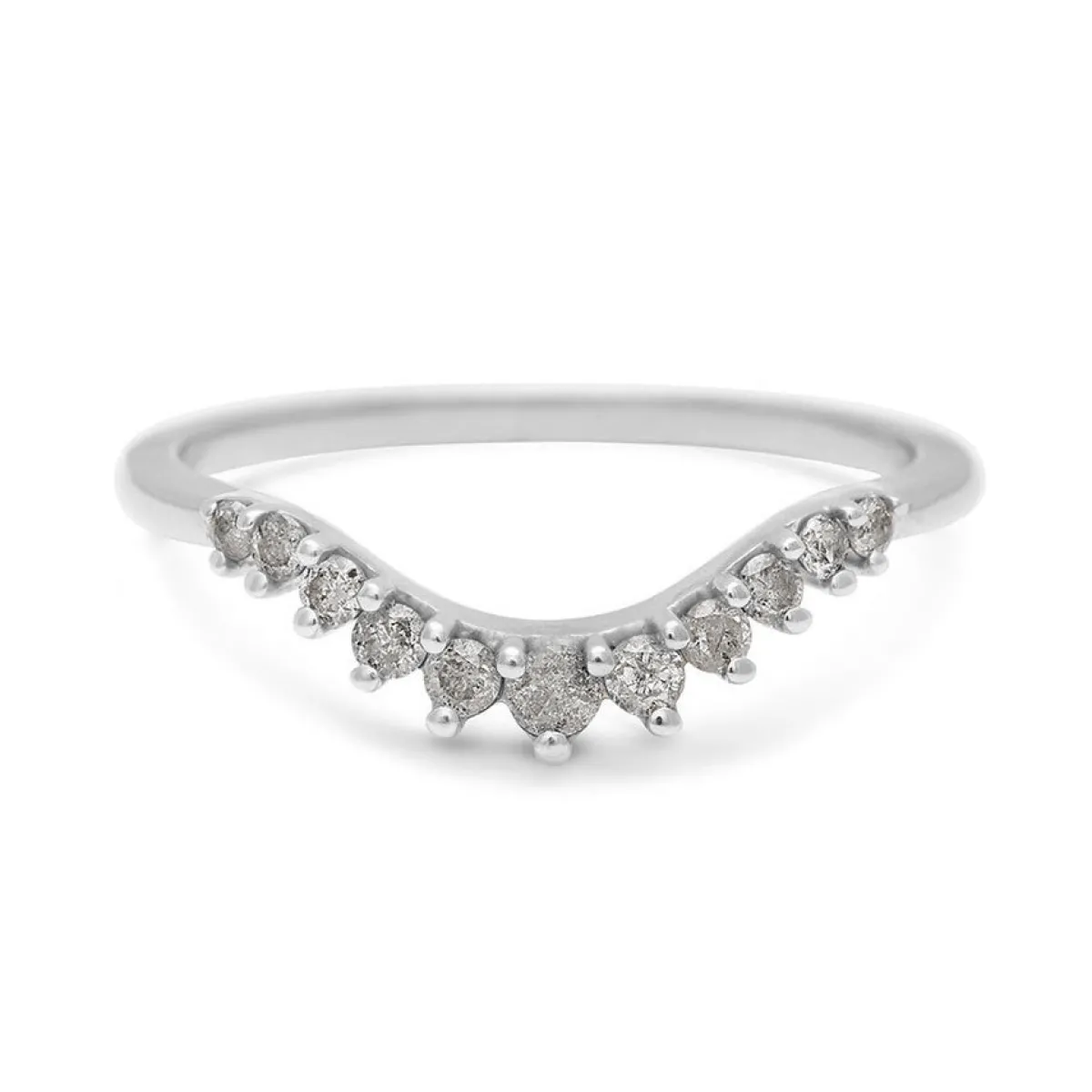 Tomfoolery Grey Diamond Tiara Curve Band Outlet