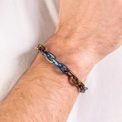Tomfoolery Grey Titanium Anchor Chain Bracelet Discount
