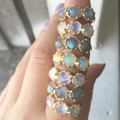 Tomfoolery Haku Lei Moonstone Ring Outlet
