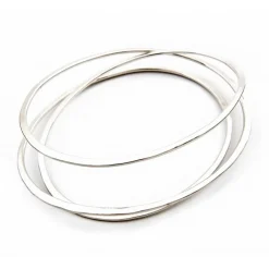 Tomfoolery Halo Silver Bangle Discount