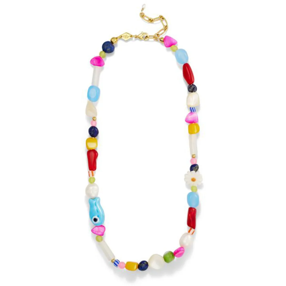 Tomfoolery Happy Beaded Necklace Outlet