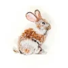 Tomfoolery Happy Rabbit Beaded Sequin Brooch Discount