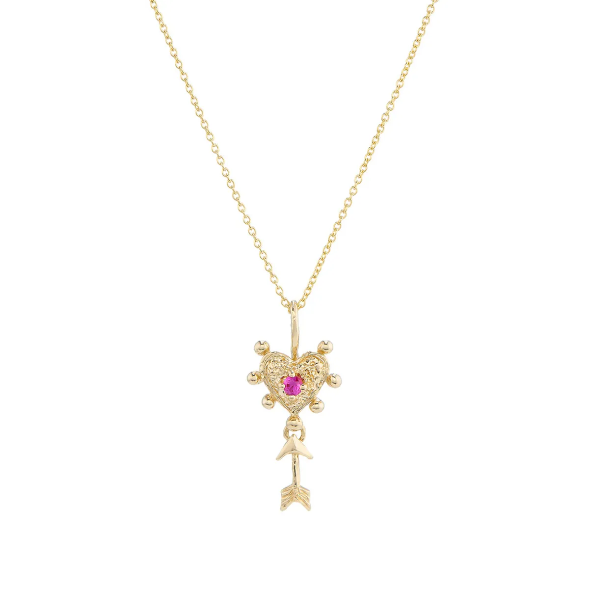 Tomfoolery Heart & Arrow Charm Necklace Discount