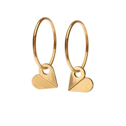 Tomfoolery Heart Hoop Earrings Hot
