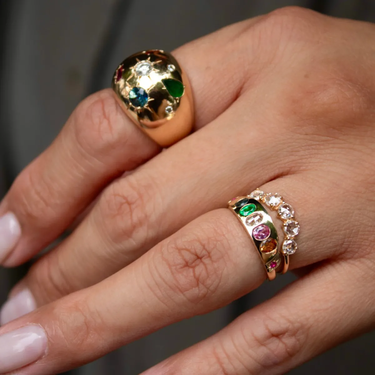Tomfoolery Heavenly Hues Gemstone Ring Fashion