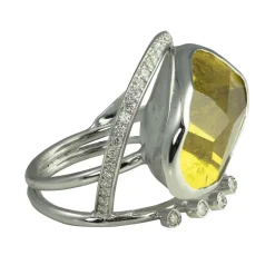Tomfoolery Heliodor Art Ring Clearance