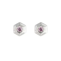 Tomfoolery Hex Gem Studs Silver Online