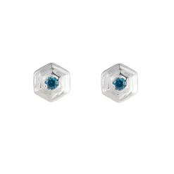 Tomfoolery Hex Gem Studs Silver Online