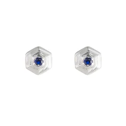 Tomfoolery Hex Gem Studs Silver Online