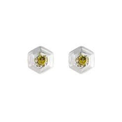 Tomfoolery Hex Gem Studs Silver Online