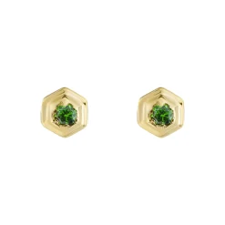 Tomfoolery Hex Gold Plated Gem Studs Best