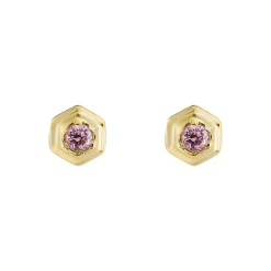 Tomfoolery Hex Gold Plated Gem Studs Best