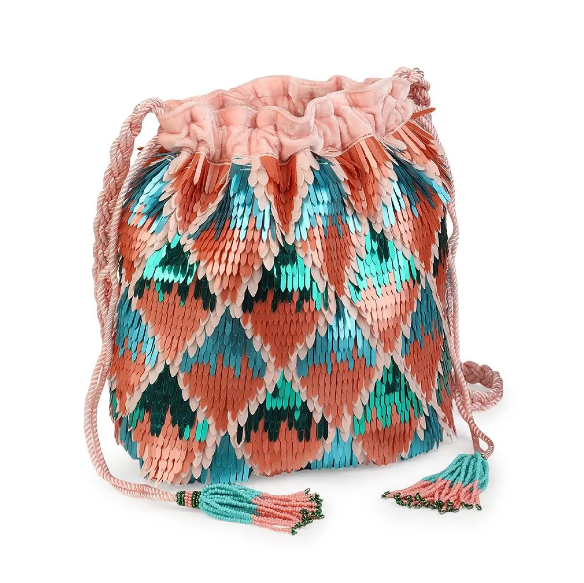 Tomfoolery Ikat Diamond Sequinned Bag Online