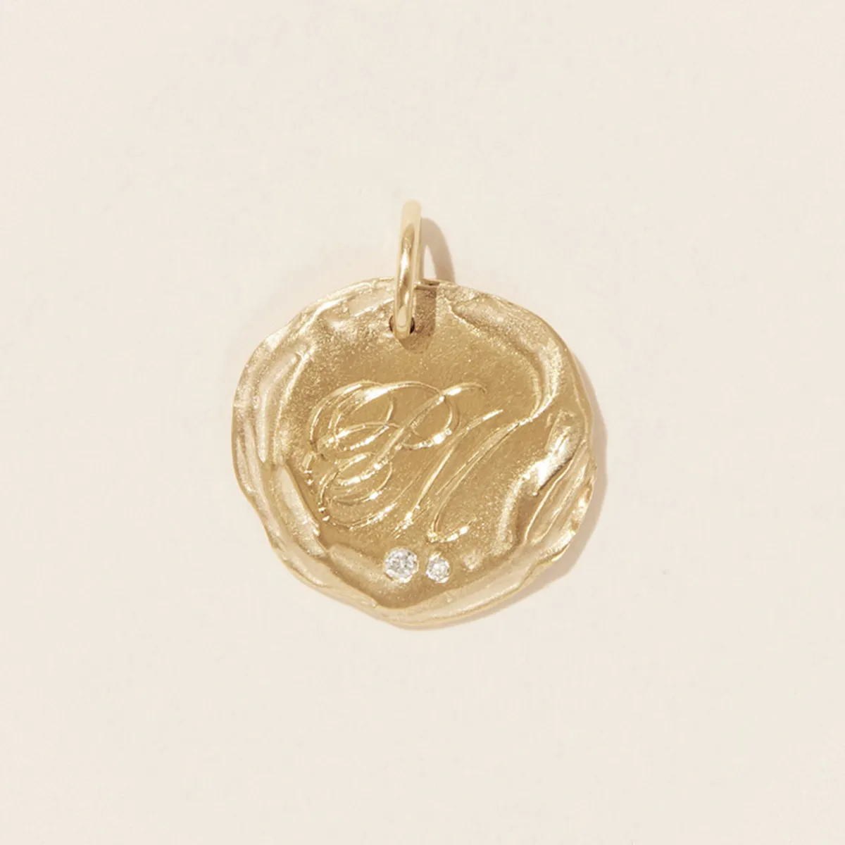 Tomfoolery Initiale N°4 Gold Engraved Pendant Clearance