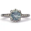 Tomfoolery Into The Deep Sapphire Solitaire Ring Hot