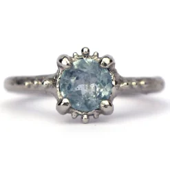 Tomfoolery Into The Deep Sapphire Solitaire Ring Hot