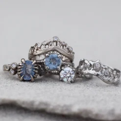 Tomfoolery Into The Deep Sapphire Solitaire Ring Hot