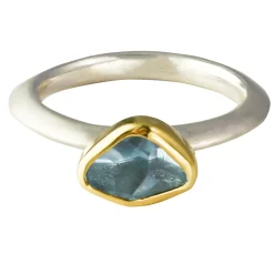 Tomfoolery Irregular Aquamarine Stacking Ring Online