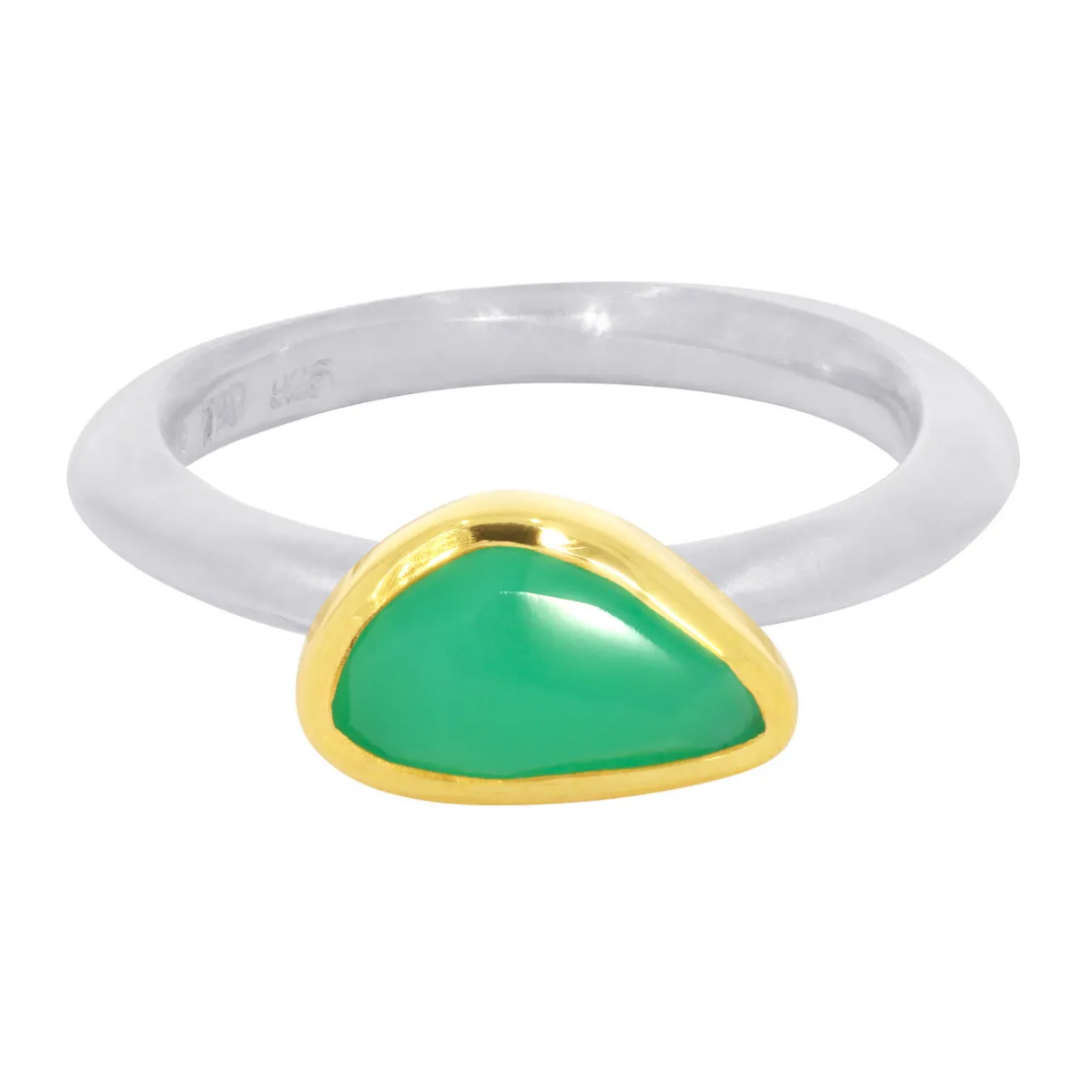 Tomfoolery Irregular Chrysoprase Stacking Ring Online