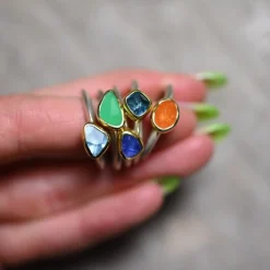 Tomfoolery Irregular Tanzanite Stacking Ring Sale