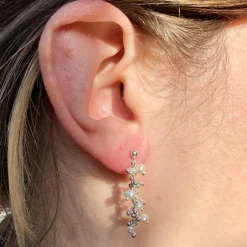 Tomfoolery Joy Pearl Drop Earrings Silver Outlet