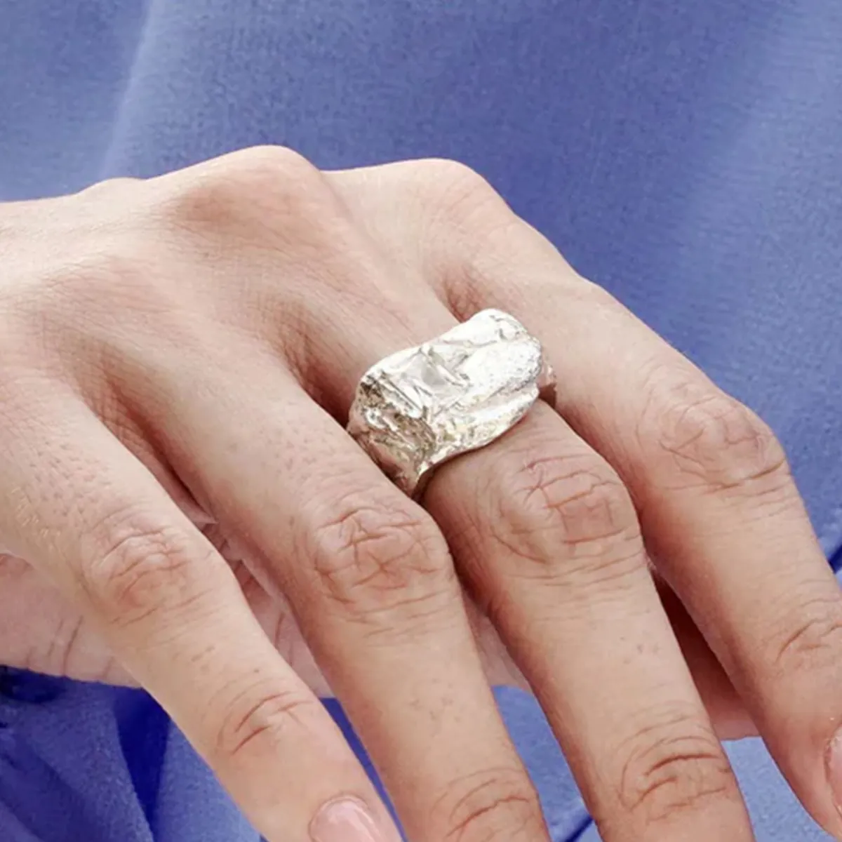 Tomfoolery Kai Silver & White Sapphire Ring Hot