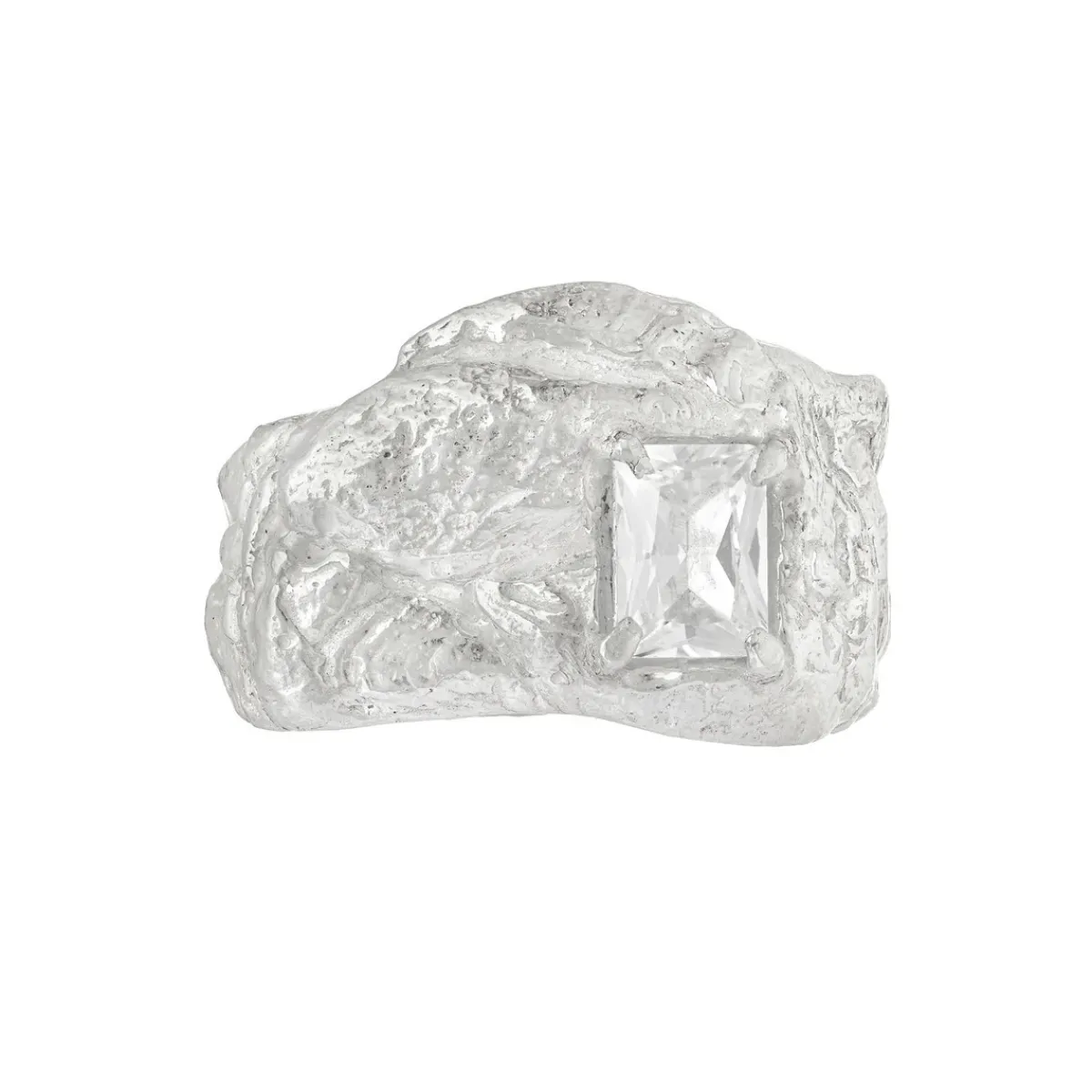 Tomfoolery Kai Silver & White Sapphire Ring Hot