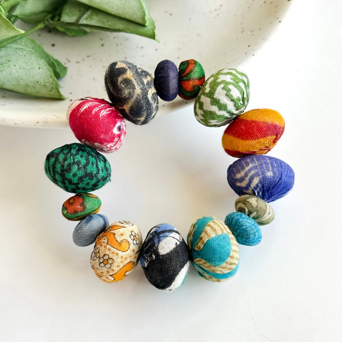 Tomfoolery Kantha Coterie Beaded Bracelet Clearance