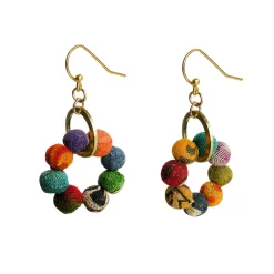 Tomfoolery Kantha Orbital Earrings Best