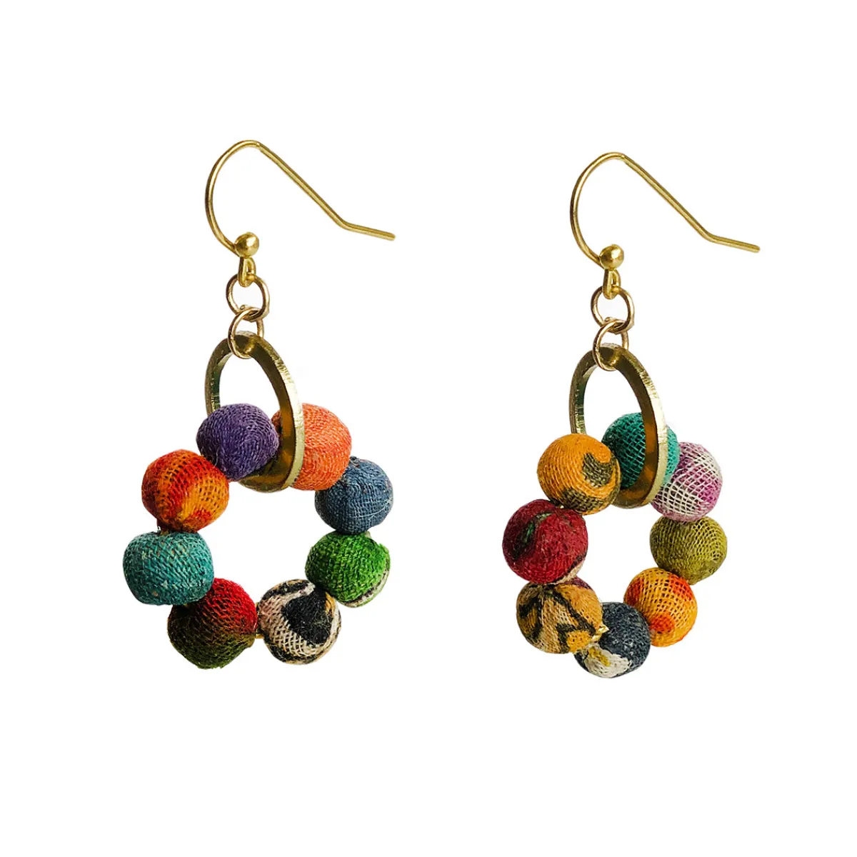 Tomfoolery Kantha Orbital Earrings Best