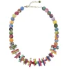 Tomfoolery Kantha Paired Beaded Triangle Necklace Sale