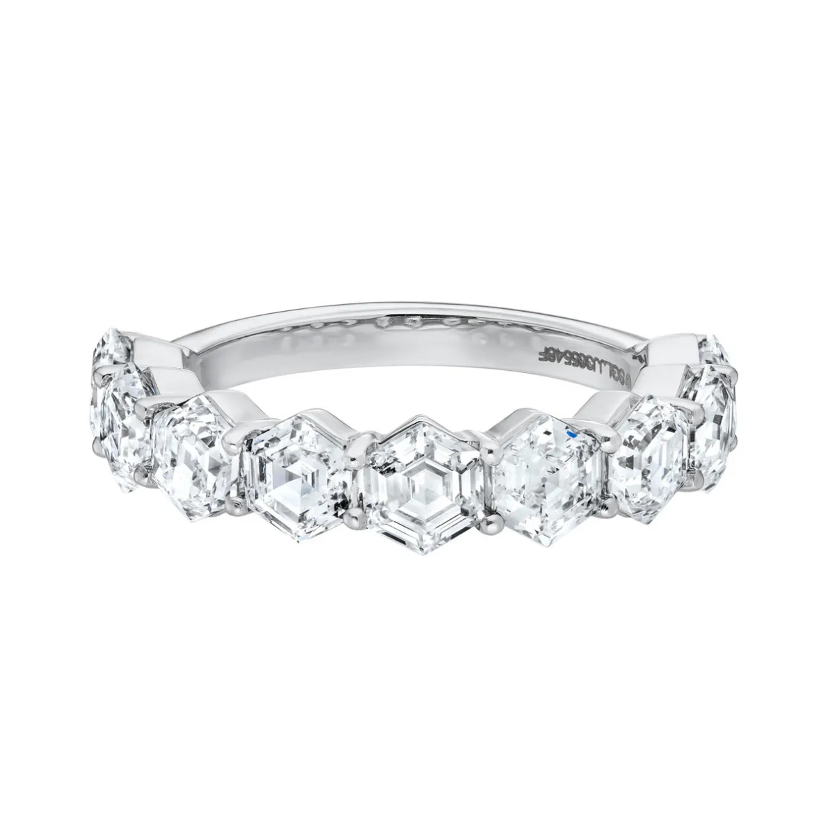 Tomfoolery Lab Hexagon Diamond Half Eternity Ring Outlet