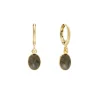 Tomfoolery Labradorite Cabochon Hoops New
