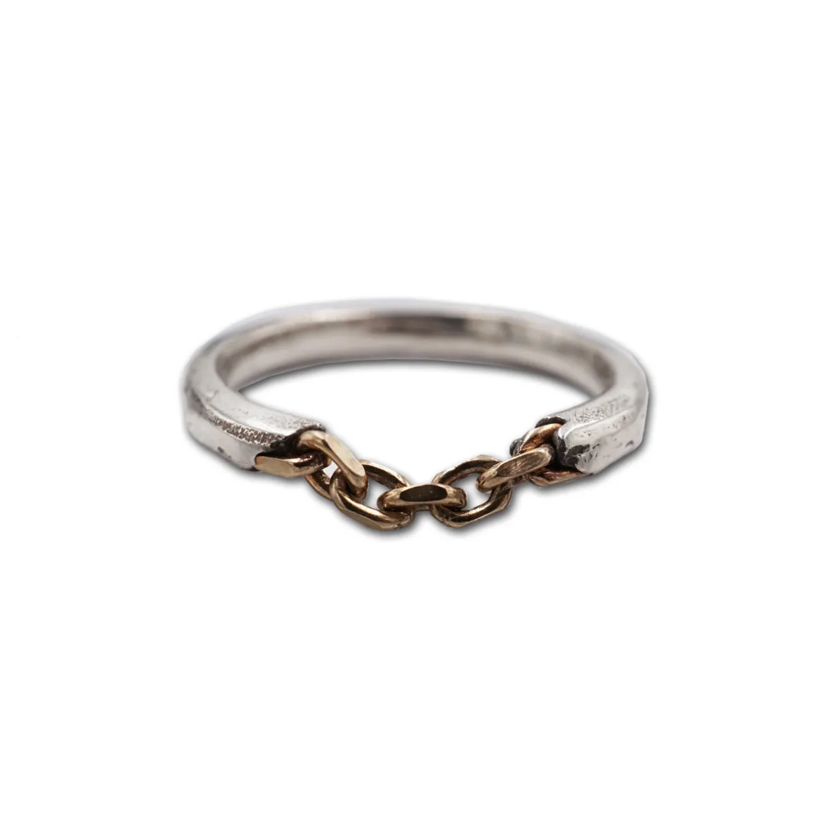 Tomfoolery Laetitia Stacking Ring in Silver and 14ct Yellow Gold Sale