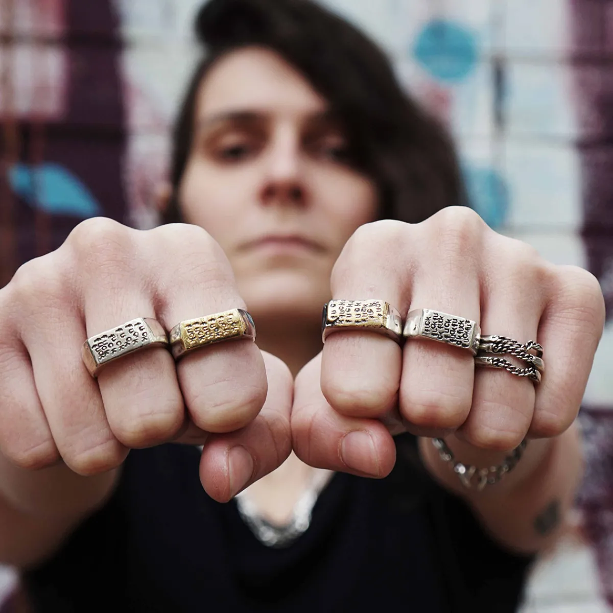 Tomfoolery Laetitia Stacking Ring in Silver Discount