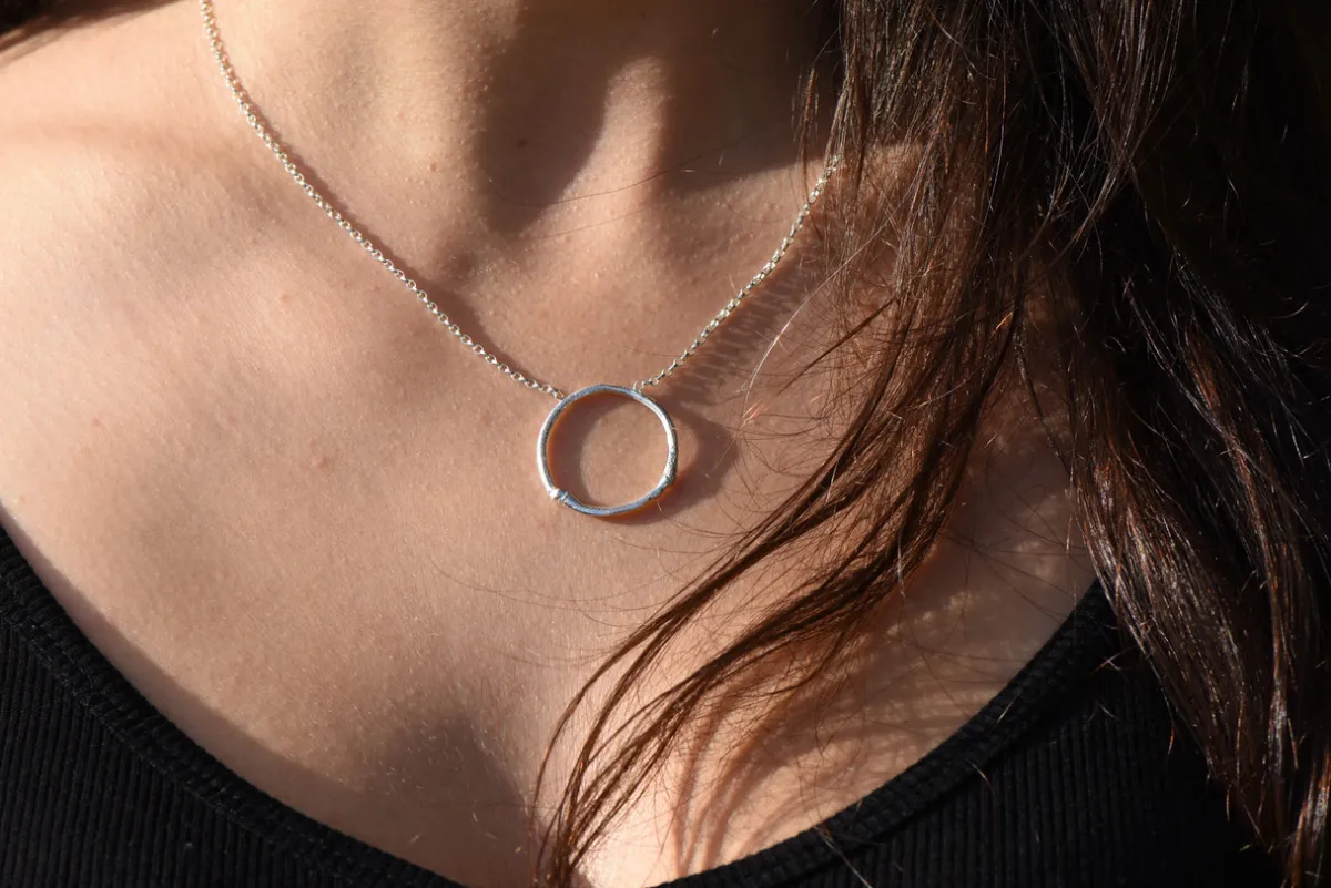 Tomfoolery Large Bamboo Hoop Necklace Clearance