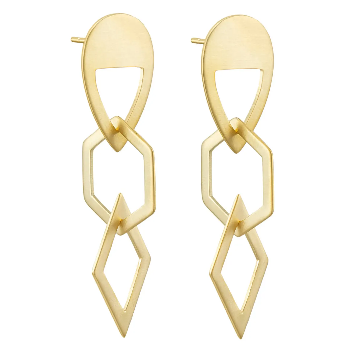 Tomfoolery Large Multi Shape Drop Earrings New