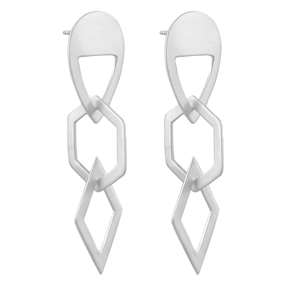 Tomfoolery Large Multi Shape Drop Earrings New