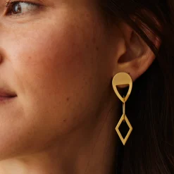 Tomfoolery Large Multi Shape Drop Earrings New