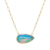 Tomfoolery Large Opal Irregular Pear Pendant Clearance