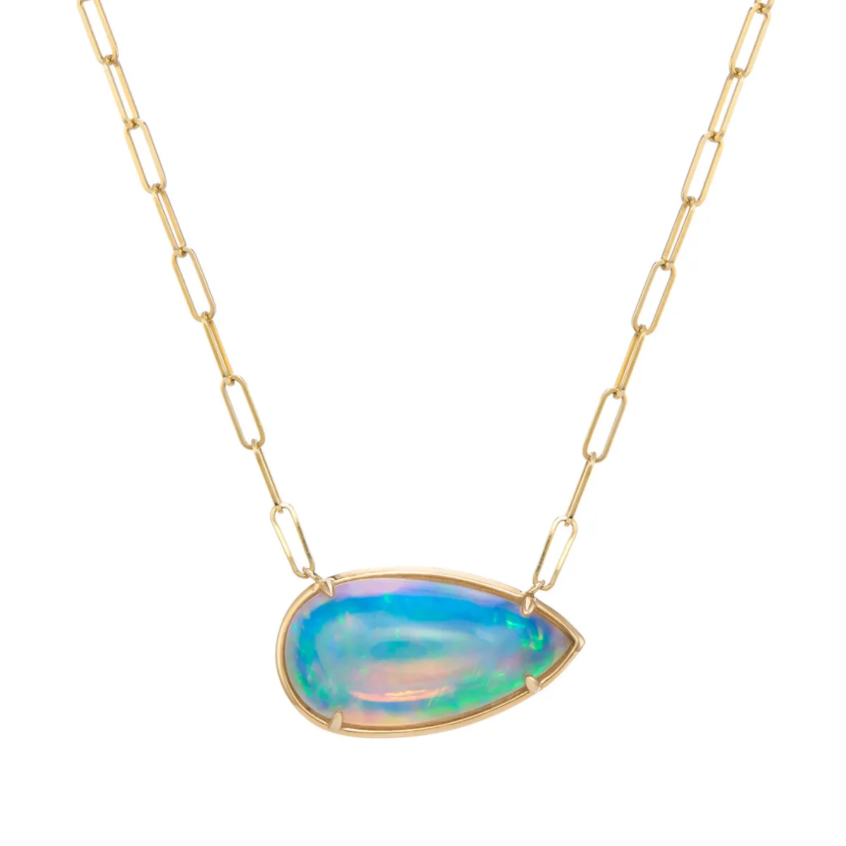 Tomfoolery Large Opal Irregular Pear Pendant Clearance