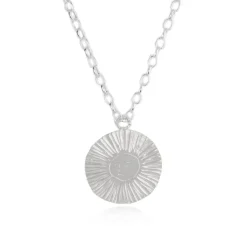 Tomfoolery Large Silver Sun & Moon Reversible Disc Pendant Best