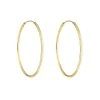 Tomfoolery Large Sleeper Gold Plated Silver Hoop 40mm New