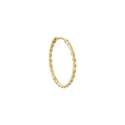 Tomfoolery Large Twist 9ct Yellow Gold Round Clicker Hoops Sale