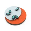Tomfoolery Leaf and Dot 3D Orange Brooch Online