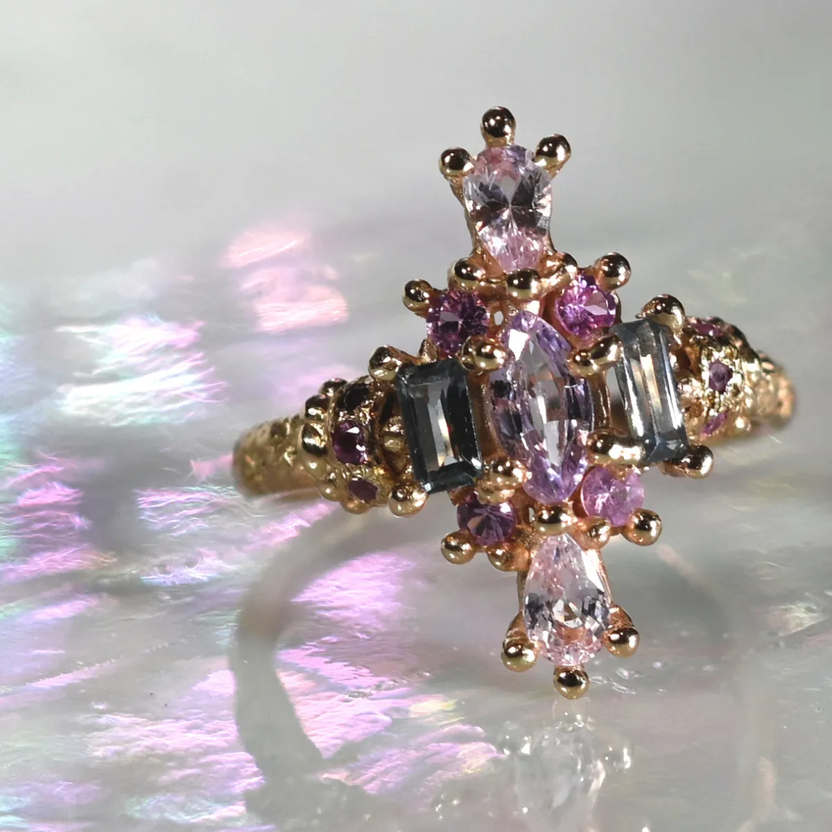 Tomfoolery Lilac Kaleidoscope Art Ring Sale